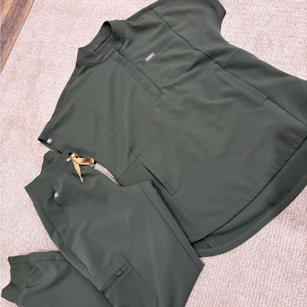 Figs Scrub set XXS in Moss